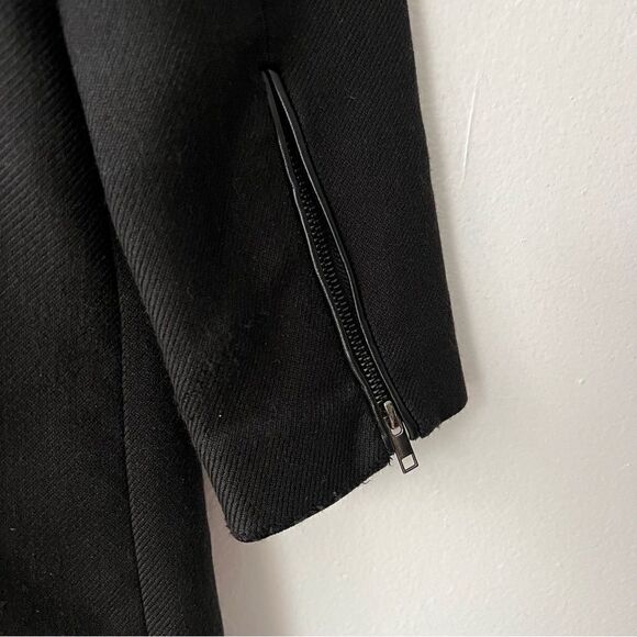 Comptoir Des Cotonniers Polanoco Military Wool Blend Black Jacket - Picture 3 of 6